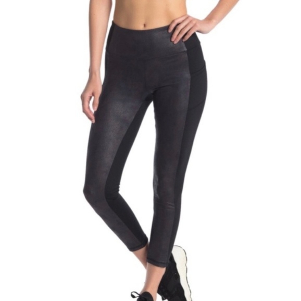 Gottex vegan leather yoga leggings